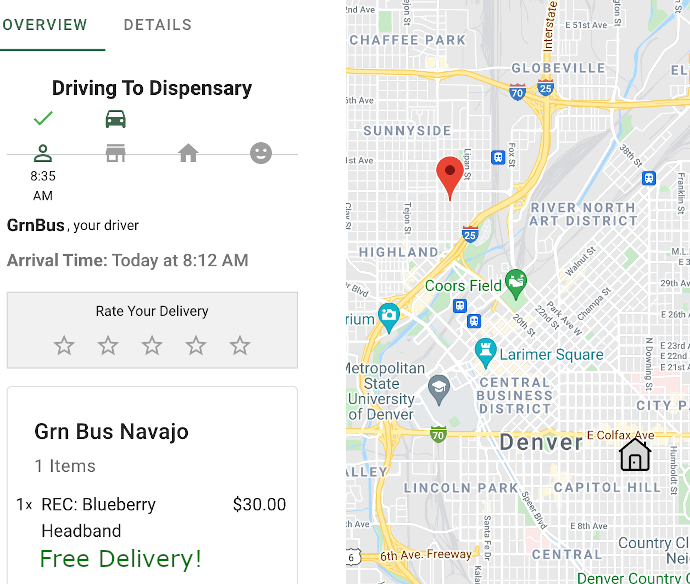 Cannabis Marijuana Weed  Delivery Step 2 Track
